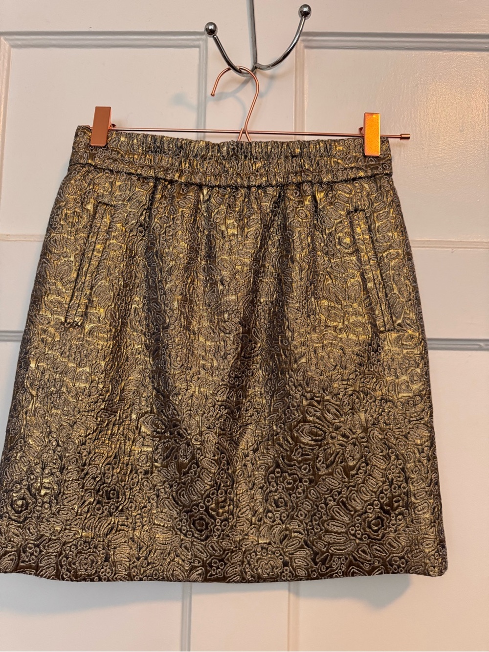 Metallic Gold Brocade Skirt